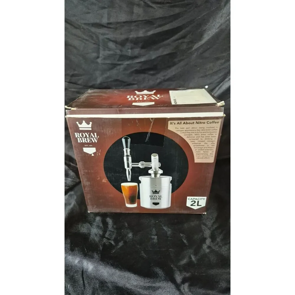 Royal Brew Nitro Cold Brew Coffee Maker Keg System Home Dispenser Open Box